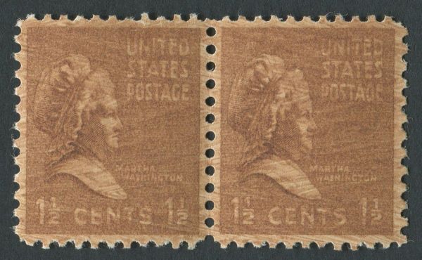 USA 1938 SG.801 1 cent Pair, Dry Print, Unmounted Mint