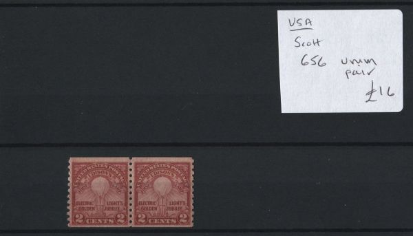 USA Scott 656 Pair U/M