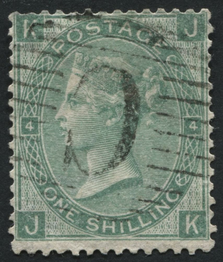 USED ABROAD CONSTANTINOPLE Z115 USED ABROAD 1865 1s Green plate 4 JK, cancelled C