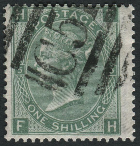 Used Abroad DWI Z29 1867-73 1s green plate 5, FH, cancelled 'C51' of St Thomas DWI