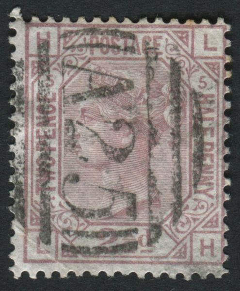 Used Abroad Malta Z38 1876-79 2d rosy-mauve plate 5, LH, cancelled barred 'A25' of Malta