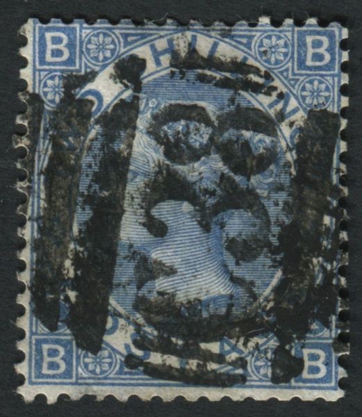 Used Abroad Peru Z55 1867 2s blue, BB, cancelled with bold 'C38' of Callao, Peru.