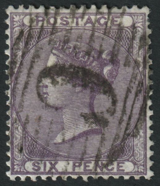 Used Abroad Z97 Constantinople 1856 6d lilac fine used with central 'C' in bars of Constantinople.