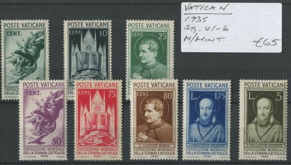 Vatican City 1935 SG.41-6 M/M