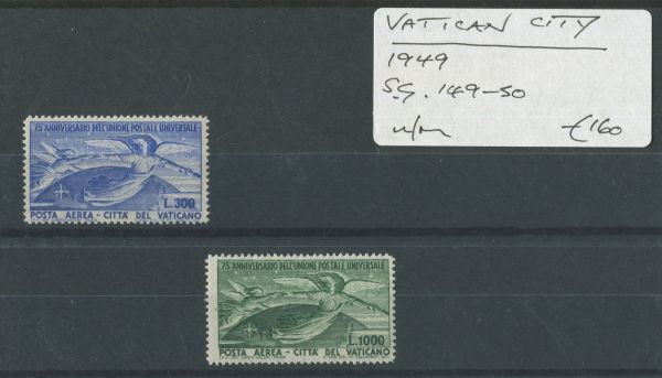 Vatican City 1949 SG.149-50 U/M