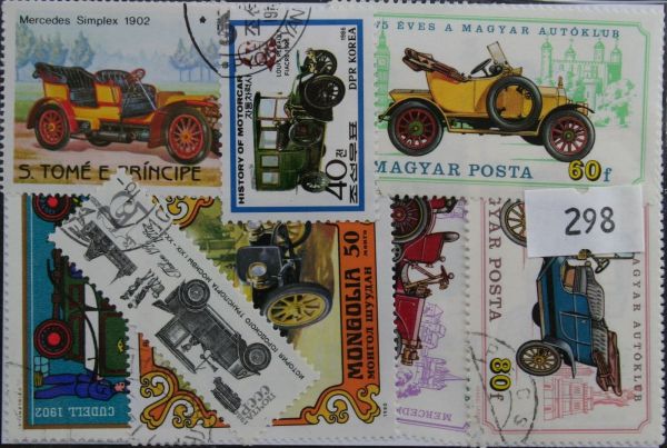 Vintage Cars 25 Stamps (298)