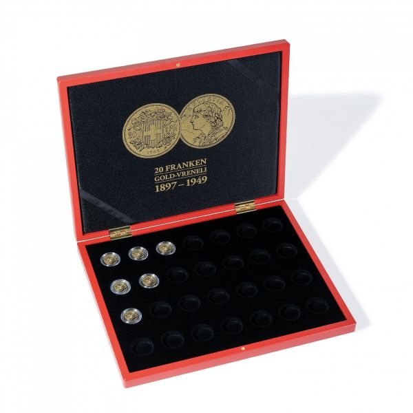 VOLTERRA presentation case Vreneli 20 Sfr. gold coins