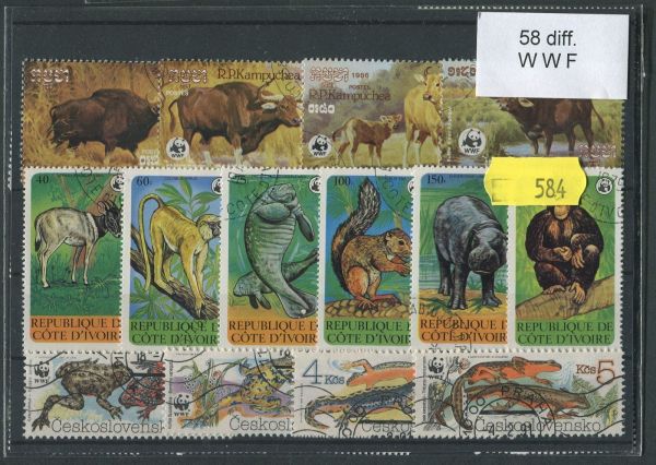 W.W.F 58 Stamps (584)