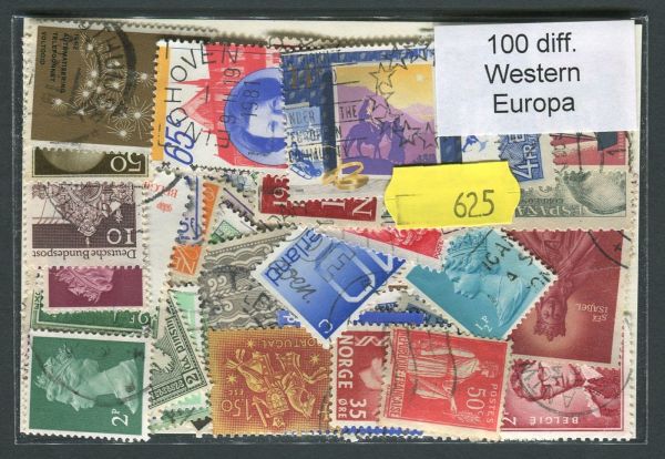 Western Europe 100 Stamps (625)