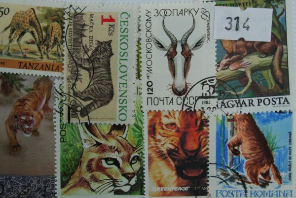 Wild Animals 25 Stamps (314)