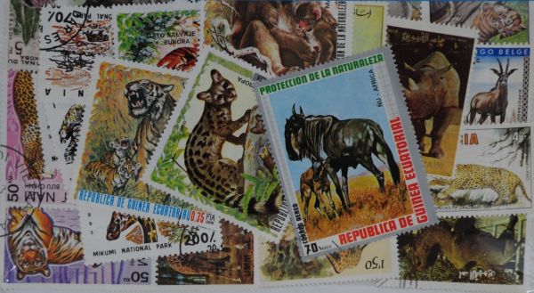 Wild Animals 25 Stamps (M175)