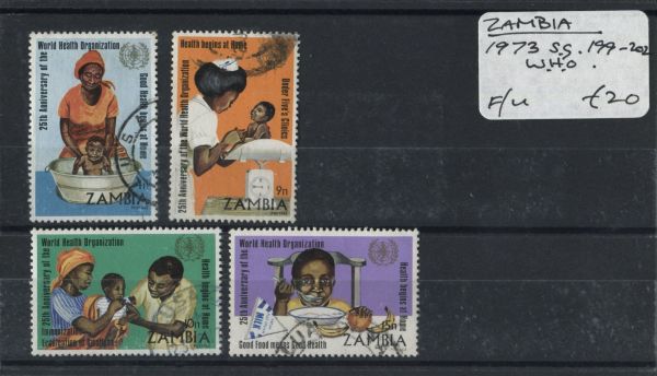 Zambia 1973 SG.199-202 F/U (Lot 2)