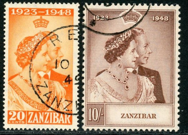 Zanzibar 1949 SG.333-334 F/U (2)