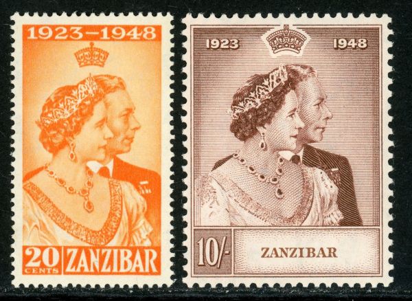 Zanzibar 1949 SG.333-334 M/M