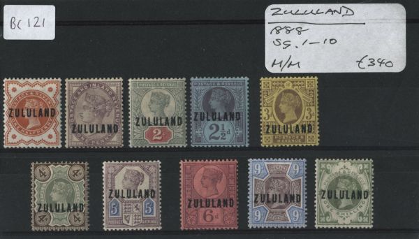 Zululand 1888 SG.1-10 M/M