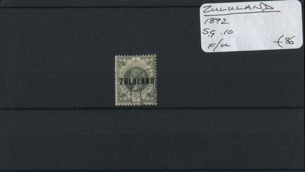 Zululand 1892 SG.10 F/U